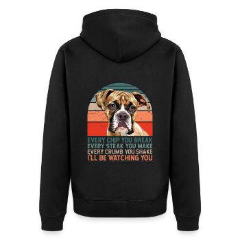 Boxer Dog CHAQUE PUCE QUE VOUS CASSEZ Boxer allemand - Veste à capuche bio Premium Unisexe - noir - Dos - Nico (187cm)