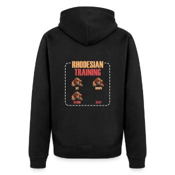 Rhodesian Training Propriétaire de Rhodesian Ridgeback - Veste à capuche bio Premium Unisexe - noir - Dos - Nico (187cm)