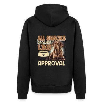 Labrador Fan TOUTES LES COLLATIONS NÉCESSITENT L’APPROBATION DU LABORATOIRE - Veste à capuche bio Premium Unisexe - noir - Dos - Nico (187cm)