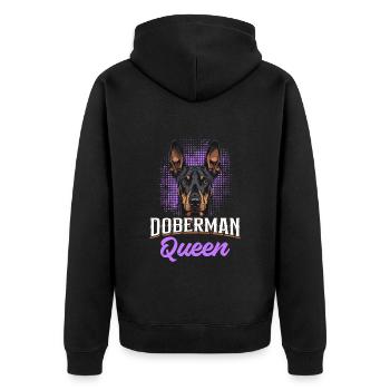 DOBERMAN QUEEN Doberman Propriétaire de chien Cool - Veste à capuche bio Premium Unisexe - noir - Dos - Nico (187cm)