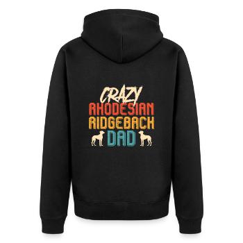Ridgeback CRAZY RHODESIAN RIDGEBACK DAD chiens - Veste à capuche bio Premium Unisexe - noir - Dos - Nico (187cm)