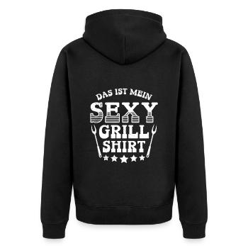 Griller C'est ma chemise de grill sexy, maître du grill - Veste à capuche bio Premium Unisexe - noir - Dos - Nico (187cm)