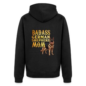 Deutscher Schäferhund BAD GERMAN SHEPHERD MOM - Veste à capuche bio Premium Unisexe - noir - Dos - Nico (187cm)