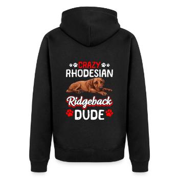 Ridgeback CRAZY RHODESIAN RIDGEBACK DUDE Chiens - Veste à capuche bio Premium Unisexe - noir - Dos - Nico (187cm)