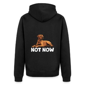 Rhodesian Ridgeback NOT NOW Propriétaires de chiens - Veste à capuche bio Premium Unisexe - noir - Dos - Nico (187cm)