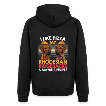 Ridgeback Dog COMME PIZZA MON RHODESIAN RIDGEBACK - Veste à capuche bio Premium Unisexe - noir - Dos - Nico (187cm)