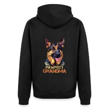 Berger Allemand PAWFECT GRANDMA Drôle - Veste à capuche bio Premium Unisexe - noir - Dos - Nico (187cm)