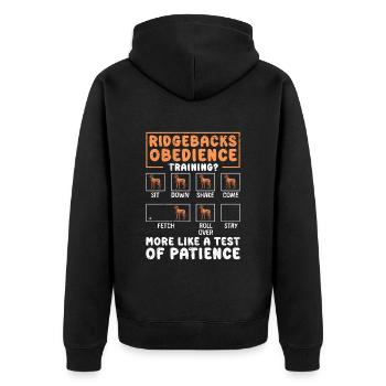 ENTRAÎNEMENT D’OBÉISSANCE DE RIDGEBACK Plaisir - Veste à capuche bio Premium Unisexe - noir - Dos - Nico (187cm)