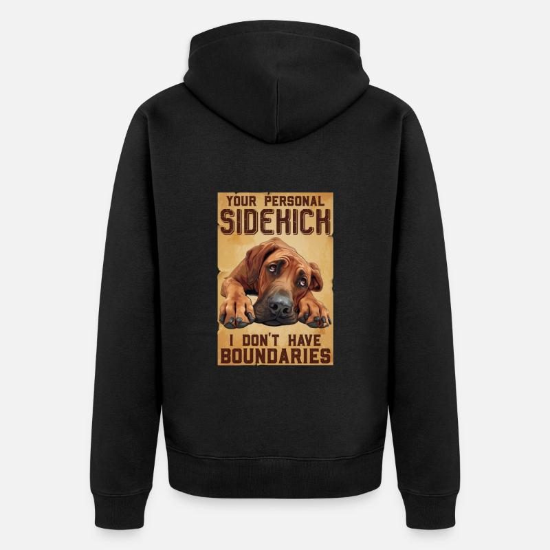 Rhodesian Ridgeback YOUR PERSONAL SIDEKICK - Unisex Premium Bio Zip Hoodie - Schwarz
