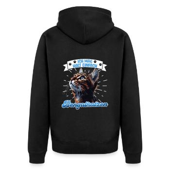 Le propriétaire du chat AIME JUSTE LES CHATS BENGAL - Veste à capuche bio Premium Unisexe - noir - Dos - Nico (187cm)