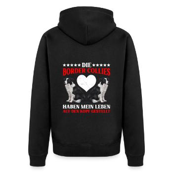 Propriétaires de chiens LES BORDER COLLIES ONT MA VIE - Veste à capuche bio Premium Unisexe - noir - Dos - Nico (187cm)