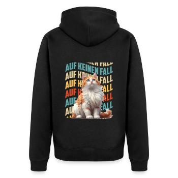 Turkish Van DEFINITELY NOT Funny Sture Turkish - Unisex Premium Organic Zip Hoodie - black - Back - Nico (187cm)