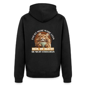 Propriétaires de chats NE CARESSEZ PAS MON MAINE COON - Veste à capuche bio Premium Unisexe - noir - Dos - Nico (187cm)