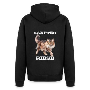 Maine Coon Chat Propriétaire GENTLE GIANT Drôle - Veste à capuche bio Premium Unisexe - noir - Dos - Nico (187cm)