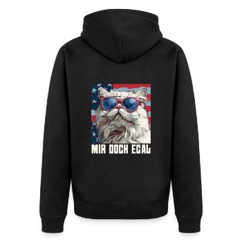 Chat persan Je m’en fiche Chats persans drôles - Veste à capuche bio Premium Unisexe - noir - Dos - Nico (187cm)