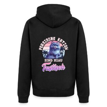 LES CHATS PERSANS SONT MIAOUS TASTIC Vintage - Veste à capuche bio Premium Unisexe - noir - Dos - Nico (187cm)