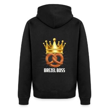 Bretzel König Bretzel Brezn Bayern - Veste à capuche bio Premium Unisexe - noir - Dos - Nico (187cm)