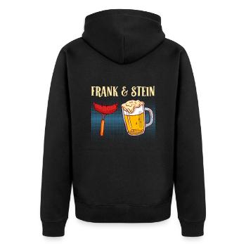 Frank and Stein Saucisse et bière Bavaria - Veste à capuche bio Premium Unisexe - noir - Dos - Nico (187cm)
