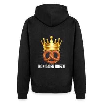 Bretzel König Bretzel Brezn Bayern - Veste à capuche bio Premium Unisexe - noir - Dos - Nico (187cm)