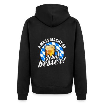 A Mass macht s Leben besser Bayern bayerisch - Veste à capuche bio Premium Unisexe - noir - Dos - Nico (187cm)