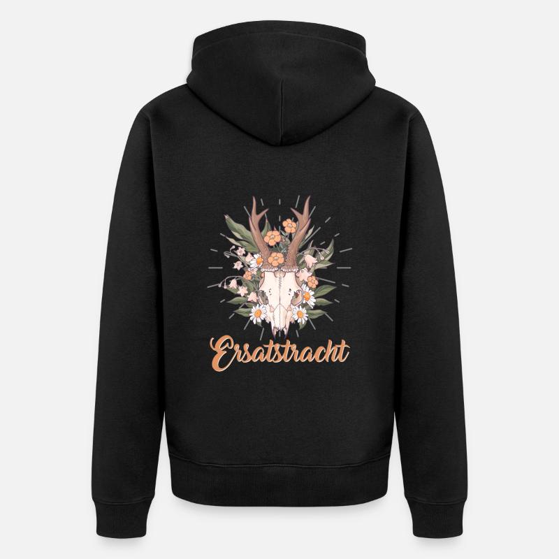 Münchner Volksfest ERSATZTRACHT Dirndl Trachten - Veste à capuche bio Premium Unisexe - noir