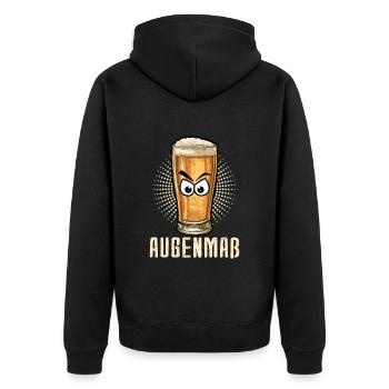 Mesure extérieure Bière avec yeux Mesure de la bière - Veste à capuche bio Premium Unisexe - noir - Dos - Nico (187cm)