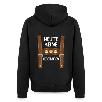 Aujourd’hui sans lederhosen Costume de remplacement hommes - Veste à capuche bio Premium Unisexe - noir - Dos - Nico (187cm)