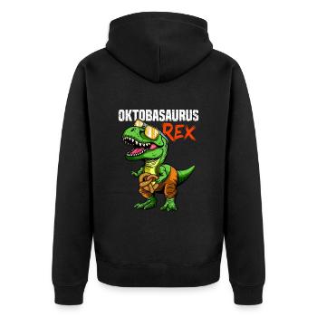 Oktobasaurus Rex Pretzelrex Pretzelsaurus - Veste à capuche bio Premium Unisexe - noir - Dos - Nico (187cm)