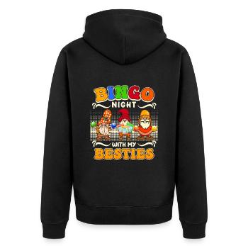 SOIRÉE BINGO AVEC MES MEILLEURS AMIS Bingo amusant - Veste à capuche bio Premium Unisexe - noir - Dos - Nico (187cm)