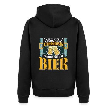 Festival folklorique de Munich N’AVEZ PAS BESOIN DE LEDERHOSEN ICI POUR - Veste à capuche bio Premium Unisexe - noir - Dos - Nico (187cm)