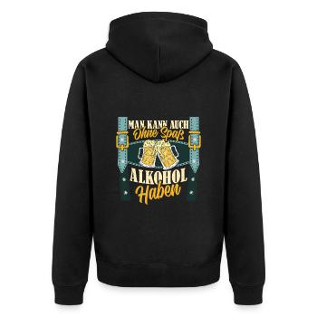 Tente à bière VOUS POUVEZ BOIRE DE L’ALCOOL SANS VOUS AMUSER - Veste à capuche bio Premium Unisexe - noir - Dos - Nico (187cm)