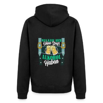 Tente à bière VOUS POUVEZ BOIRE DE L’ALCOOL SANS VOUS AMUSER - Veste à capuche bio Premium Unisexe - noir - Dos - Nico (187cm)