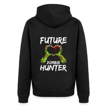Costume d’Halloween Enfants FUTURE ZOMBIE HUNTER - Veste à capuche bio Premium Unisexe - noir - Dos - Nico (187cm)