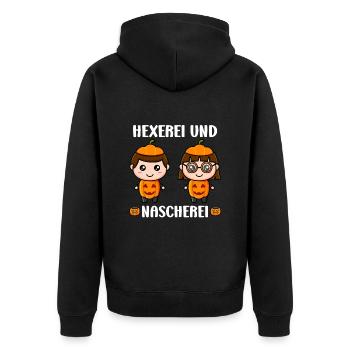 Costume d’Halloween SORCELLERIE ET BONBONS Drôle - Veste à capuche bio Premium Unisexe - noir - Dos - Nico (187cm)