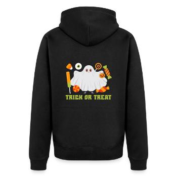 Fête d’Halloween TRICK OR TREAT Funny Kids - Veste à capuche bio Premium Unisexe - noir - Dos - Nico (187cm)