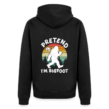 Costume d’Halloween Enfants PRETEND I’M BIGFOOT Drôle - Veste à capuche bio Premium Unisexe - noir - Dos - Nico (187cm)