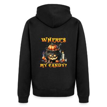 Halloween Kids OÙ SONT MES BONBONS ? Flippant - Veste à capuche bio Premium Unisexe - noir - Dos - Nico (187cm)