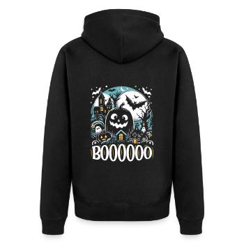 Costume d’Halloween Enfants BOOOOO Drôle Halloween - Veste à capuche bio Premium Unisexe - noir - Dos - Nico (187cm)