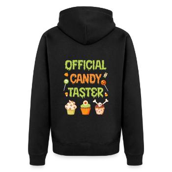 Halloween DÉGUSTATEUR OFFICIEL DE BONBONS Drôle Halloween - Veste à capuche bio Premium Unisexe - noir - Dos - Nico (187cm)