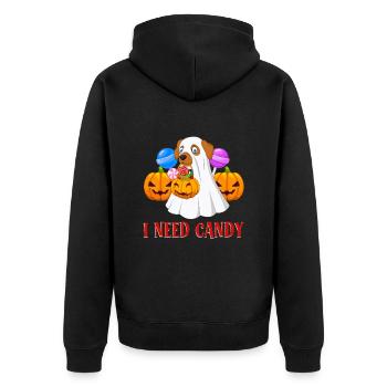 Costume d’Halloween Enfants J’AI BESOIN DE BONBONS DRÔLE - Veste à capuche bio Premium Unisexe - noir - Dos - Nico (187cm)