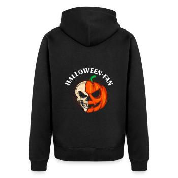 HALLOWEEN FAN Spooky Citrouille Costume d’Halloween - Veste à capuche bio Premium Unisexe - noir - Dos - Nico (187cm)