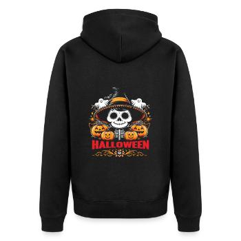 Halloween Enfants Fête HALLOWEEN Costume Enfants - Veste à capuche bio Premium Unisexe - noir - Dos - Nico (187cm)