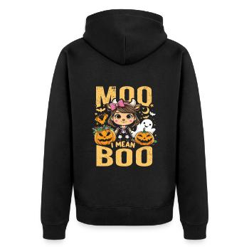 Halloween Costume MOO BOO Halloween Kids - Veste à capuche bio Premium Unisexe - noir - Dos - Nico (187cm)