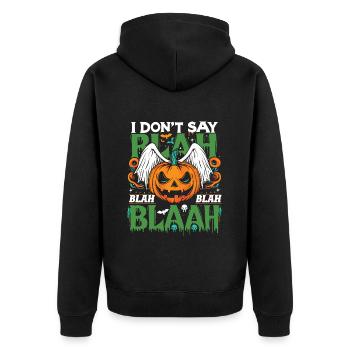 Costume d’Halloween JE NE DIS PAS BLA BLA BLA BLAAH - Veste à capuche bio Premium Unisexe - noir - Dos - Nico (187cm)
