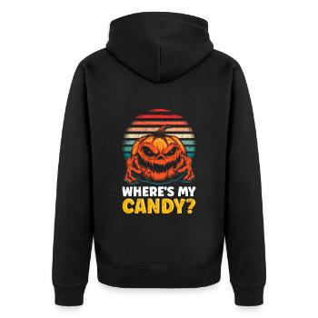 Costume d’Halloween Enfants OÙ SONT MES BONBONS ? Horreur - Veste à capuche bio Premium Unisexe - noir - Dos - Nico (187cm)