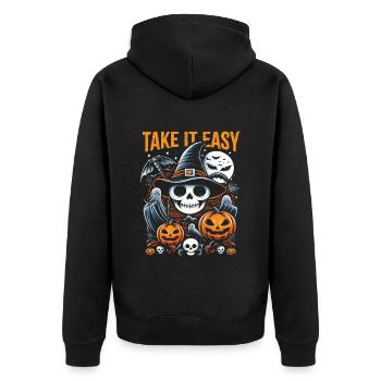 Costume d’Halloween Enfants TAKE IT EASY Fun - Veste à capuche bio Premium Unisexe - noir - Dos - Nico (187cm)