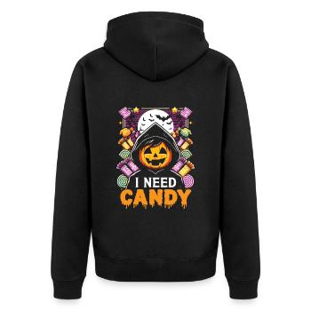 Halloween Kids I NEED CANDY Halloween Costume - Veste à capuche bio Premium Unisexe - noir - Dos - Nico (187cm)