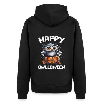 Halloween Costume Kids HALLOWEEN Funny - Unisex Premium Organic Zip Hoodie - black - Back - Nico (187cm)