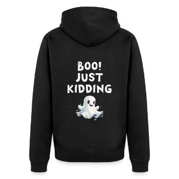 Costume d’Halloween Enfants BOO ! JUST KIDDING Bonbons - Veste à capuche bio Premium Unisexe - noir - Dos - Nico (187cm)