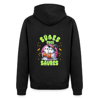 Halloween Party Enfants Trick or Treat Drôle - Veste à capuche bio Premium Unisexe - noir - Dos - Nico (187cm)